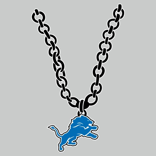 Detroit Lions Necklace logo vinyl decal